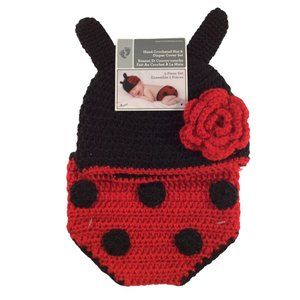 👣 5/$25 - Two Piece Crochet Lady Bug Costume